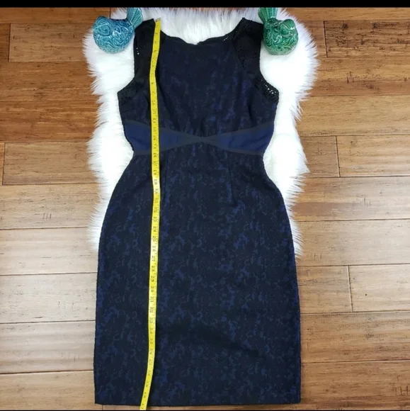 Anthropologie moulinette soeurs Blue Black Lace dress - Picture 8 of 15